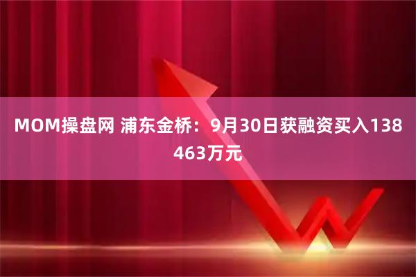 MOM操盘网 浦东金桥：9月30日获融资买入138463万元