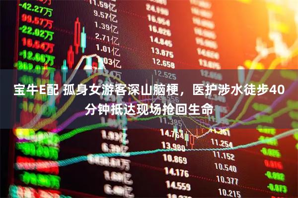 宝牛E配 孤身女游客深山脑梗，医护涉水徒步40分钟抵达现场抢回生命